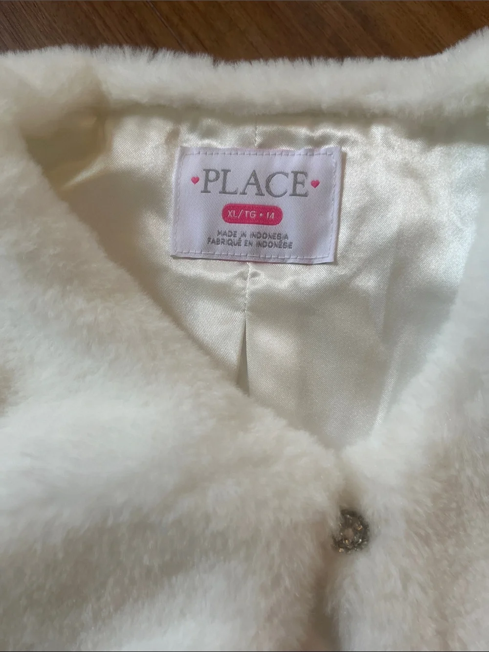 The Children's Place White Faux Fur Cape Shrug